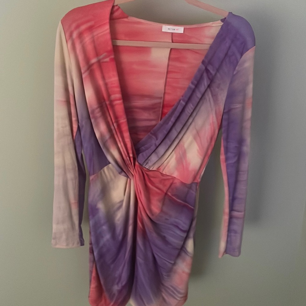 Forever 21 Better Me, mini twist, multi colored dress. Size M